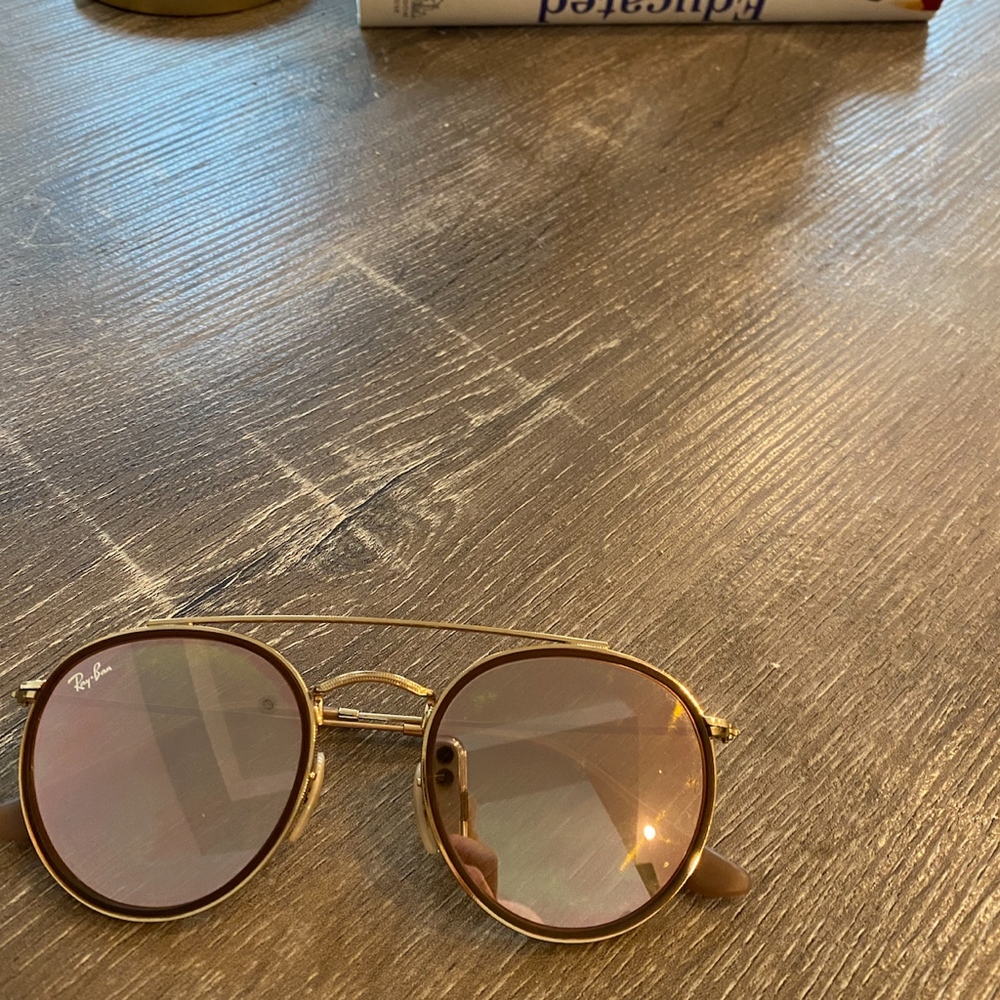 Ray Ban AUTHENTIC ROUND DOUBLE BRIDGE - Copper Gradient Flash color - Picture 4 of 7